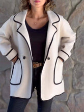 Aurohaya Oversized Wool Coat for Women Long Sleeve Buttoned Pocket Winter Jacket